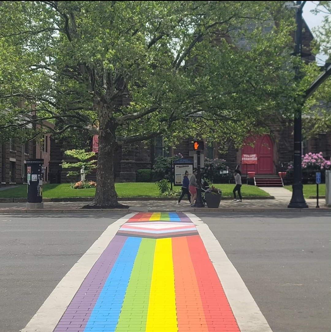 Pride crosswalk painted by KRS Art