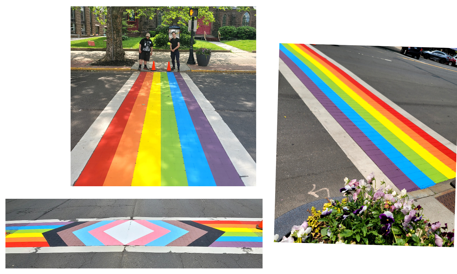 Middletown pride crosswalk collage by KRS Art